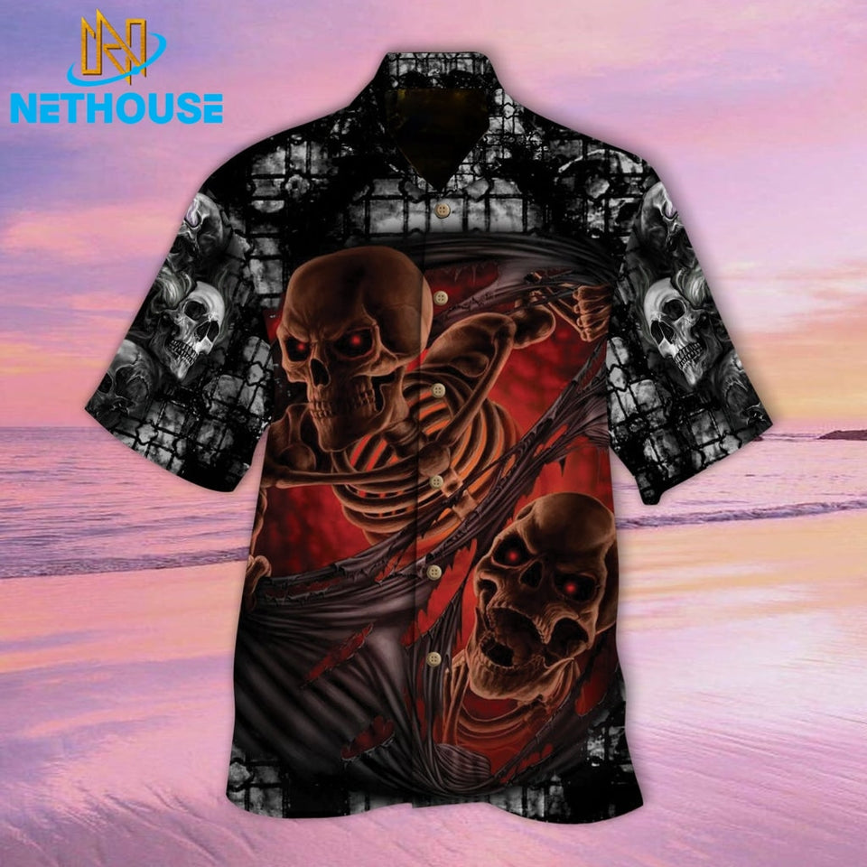 TWINS SKULL Hawaiian Shirt - PP062
