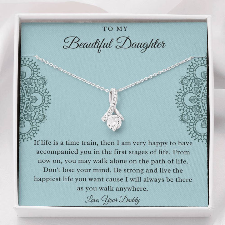 Memorial Gift Necklace, Loss of Father Custom Engraved