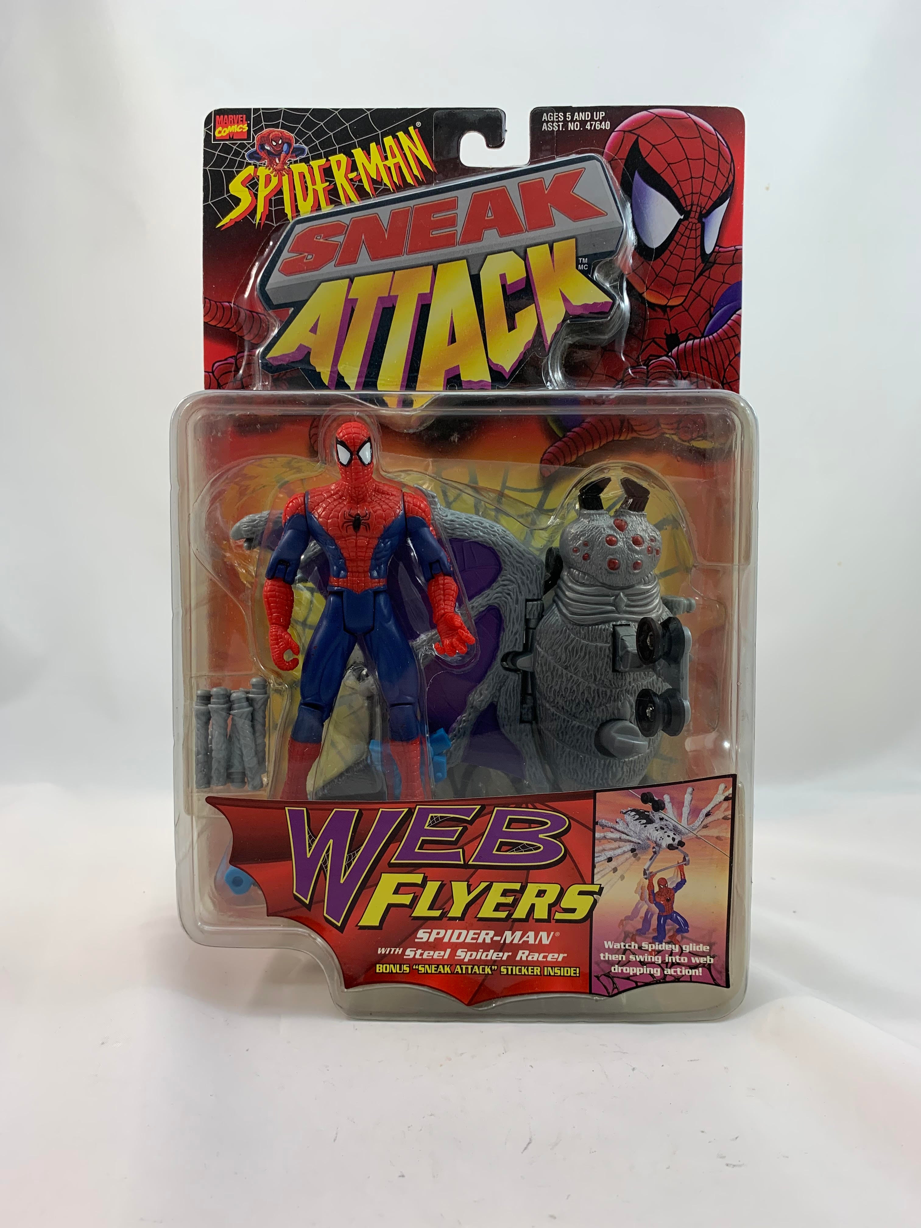 Toy Biz Vintage MARVEL MOC VERY RARE SPIDER-MAN Flip & Swing