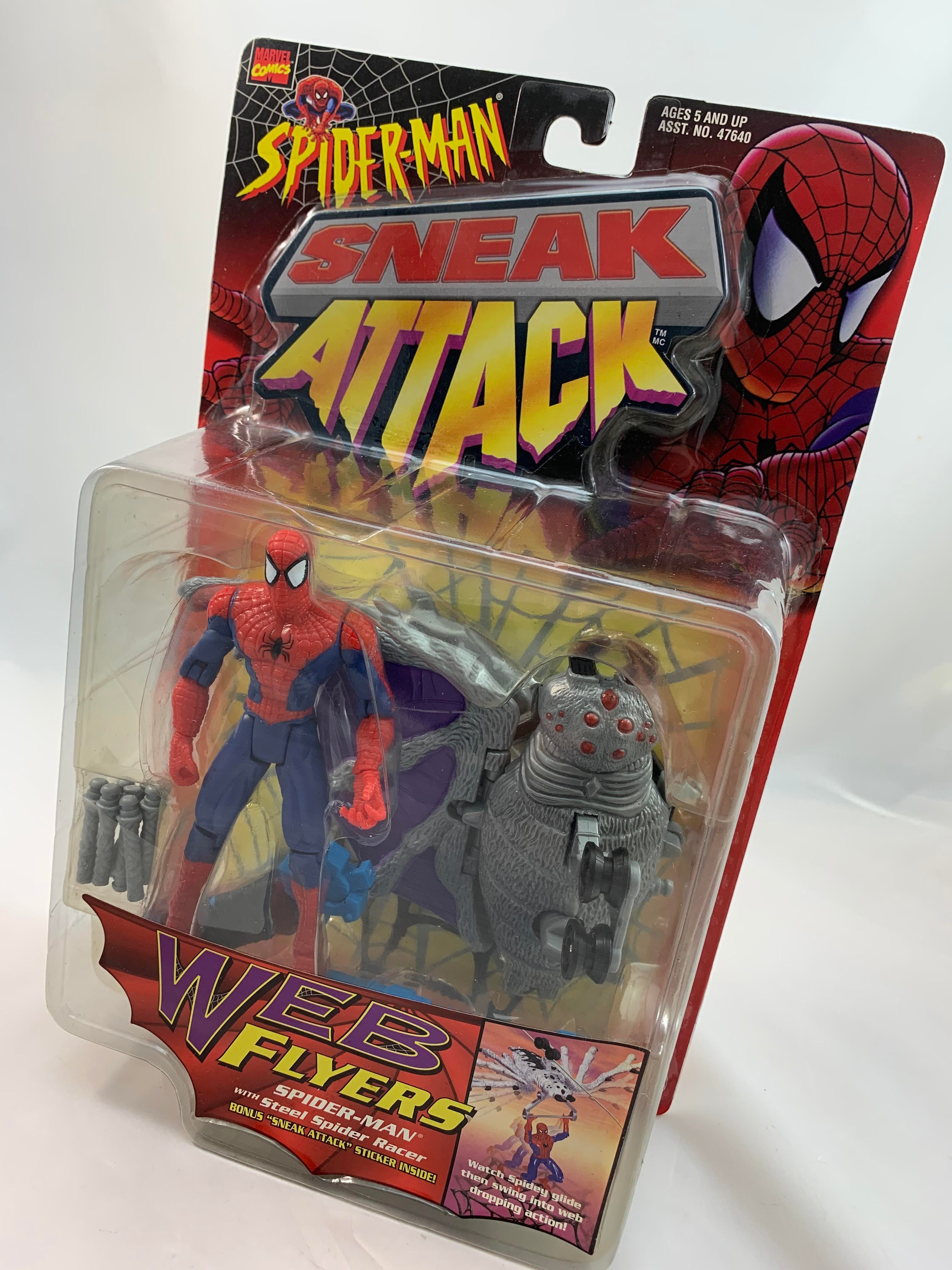 Toy Biz Vintage MARVEL MOC VERY RARE SPIDER-MAN Flip & Swing