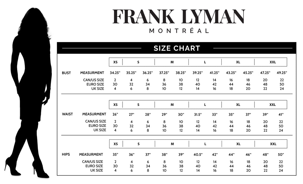 Tableau des tailles Frank Lyman