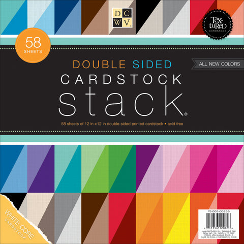 Dcwv Double-Sided Cardstock Stack 12x12 40/Pkg-Solid -PS624462