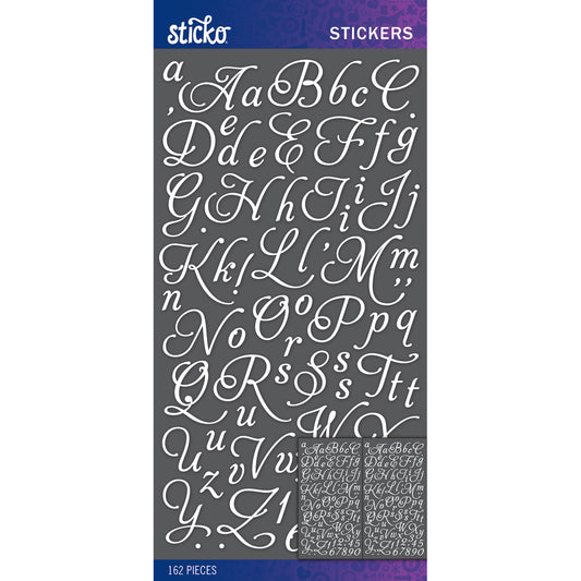 Sticko Alphabet Stickers-Blue Glitter Carnival Small – American Crafts