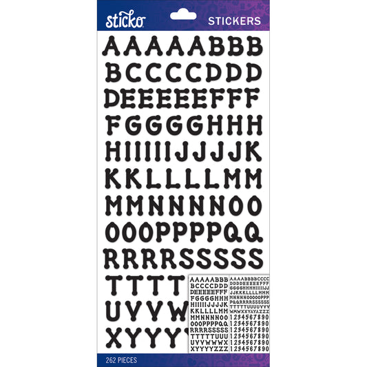 Sticko Alphabet Stickers-Blue Glitter Carnival Small – American Crafts