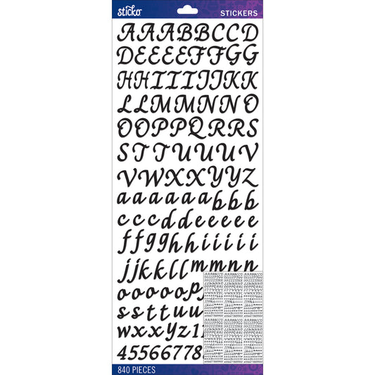 Sticko Numbers Stickers-Black Varsity Numbers Small – American Crafts