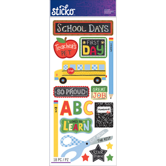 Sticko Alphabet Stickers Bright Multi Pattern