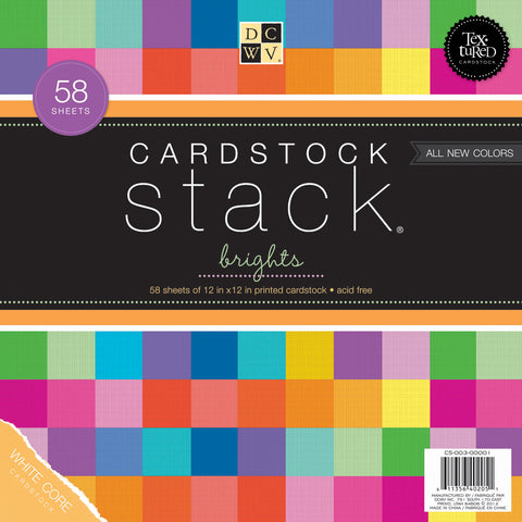 DCWV Adhesive Cardstock Matstack Brights