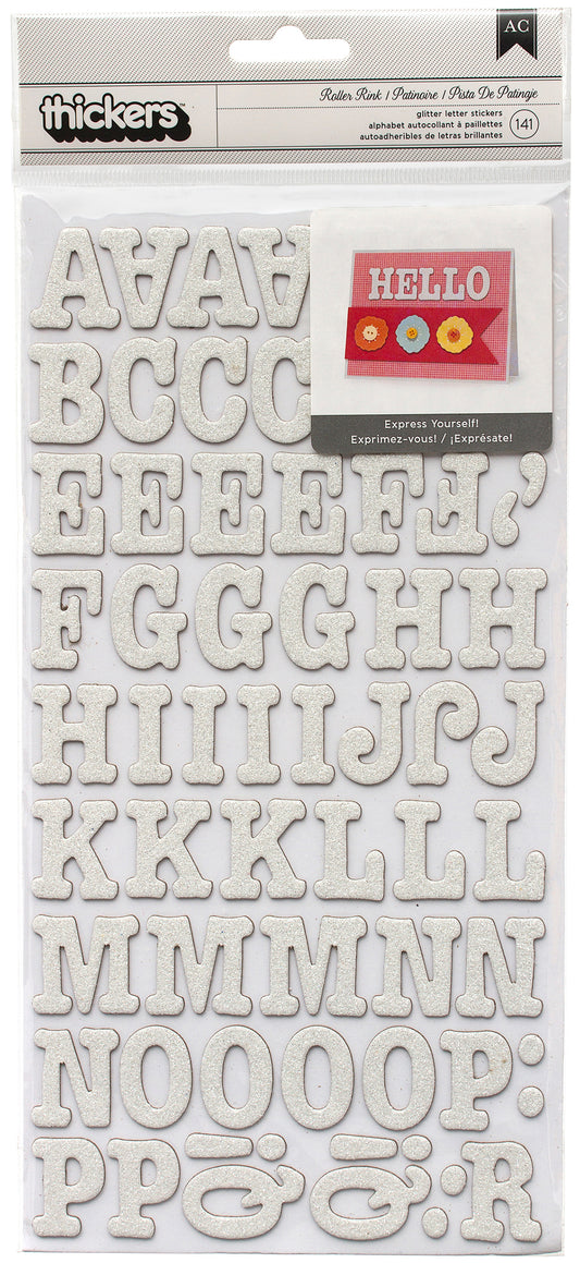 American Crafts Foam Alphabet Stickers-Wonder-Black, 298/Pkg