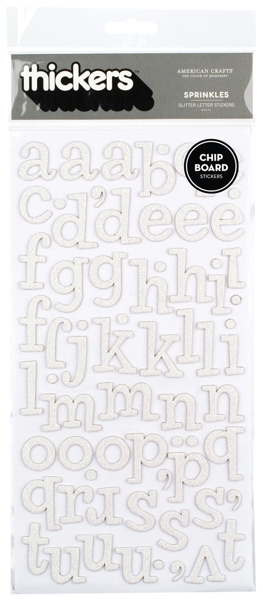 Wisecrack Silver Alphabet Glitter Thickers Stickers