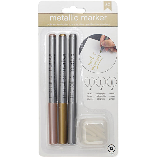 💥FREE SHIP💥New✨Sharpie Metallic Fine Point Markers 3/Pkg Gold Silver  Bronze