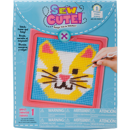 Quincrafts Learn to Sew 7.1 x 6.5 Rainbow Needlepoint Kit, 5