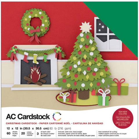 American Crafts Variety Cardstock Pack 12x12 60-pkg-brights