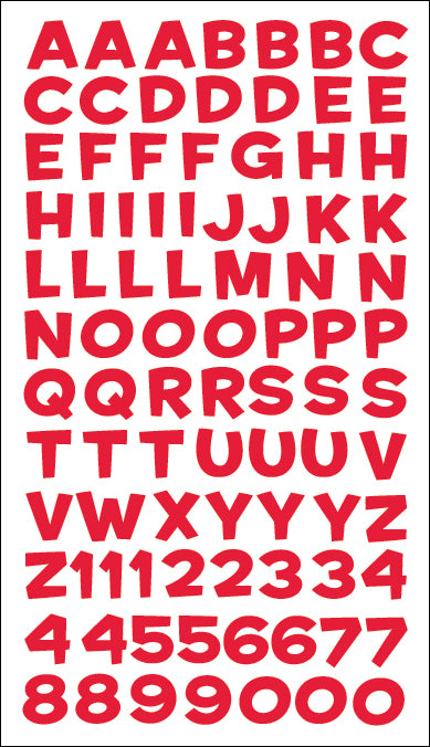 Alphabet Letters Lowercase Red SLAP-STICKZ(TM) Premium Stickers