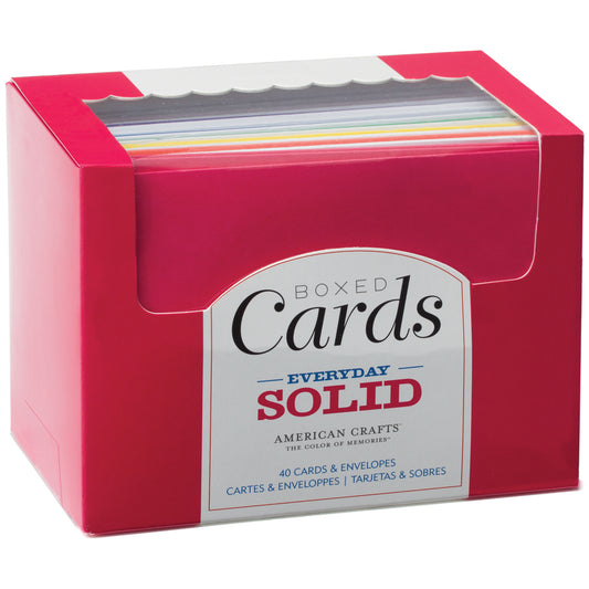 American Crafts A2 Cards W/Envelopes 4X6 40/Box-Blank - Birthday