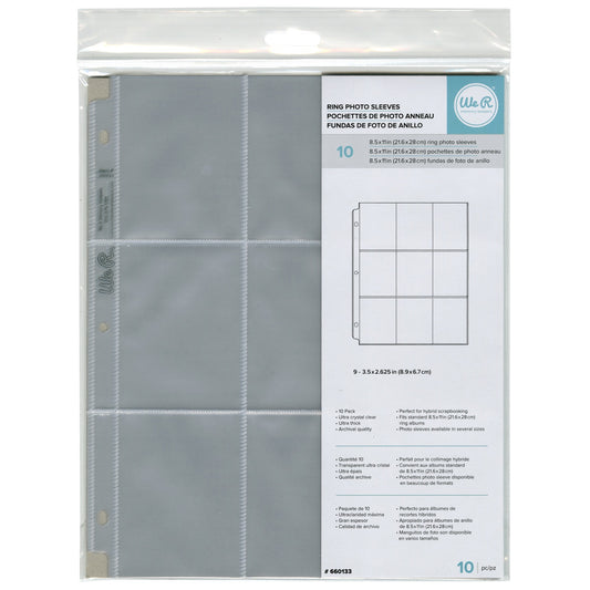 We R Ring Photo Sleeves 12X12 10 Pkg (6) 6X4 Pockets