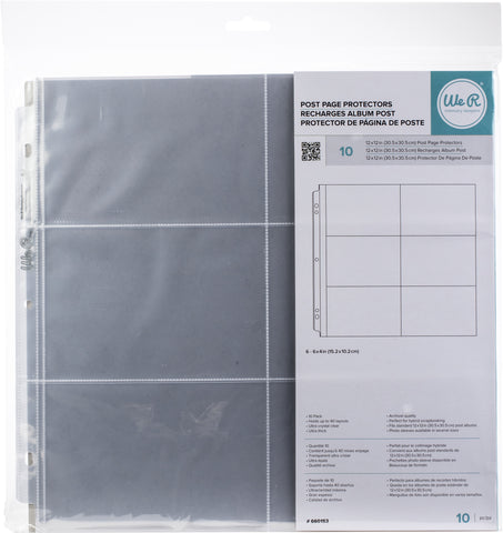 Print File 12x12 Scrapbook Page Protectors (12 Pack)