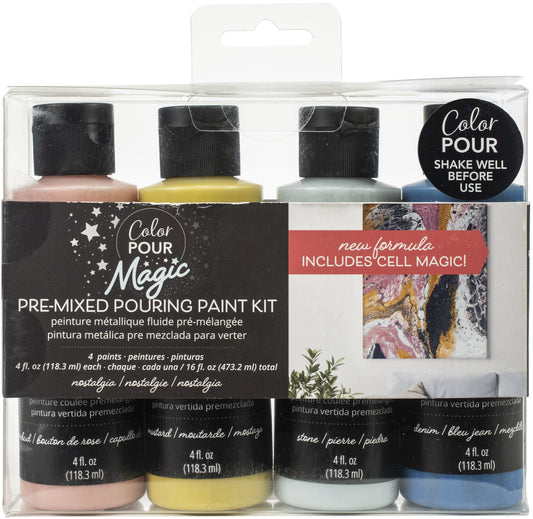 American Crafts Color Pour Resin Mix-Ins-Color Changing Glitter 4/Pkg 