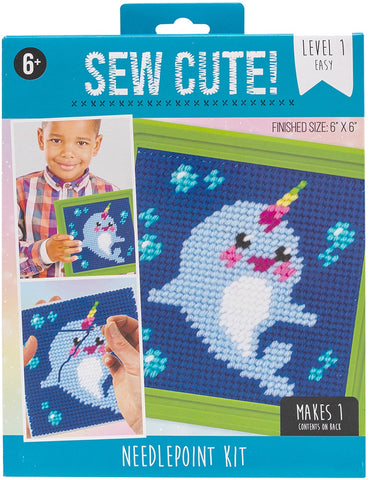 Quincrafts Learn to Sew 7.1 x 6.5 Rainbow Needlepoint Kit, 5