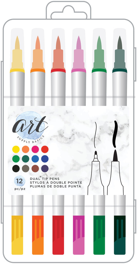 American Crafts Detail Doodlers Fine Felt Tip 12/Pkg-Brights 357973 -  GettyCrafts