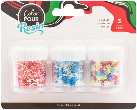 American Crafts Color Pour Resin Mix-Ins-Shell Flakes - Iridescent 4/Pkg