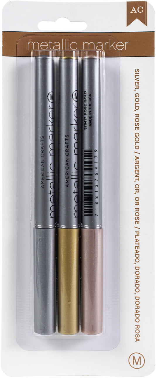 Metallic Marker Medium Point-Rose Gold – American Crafts