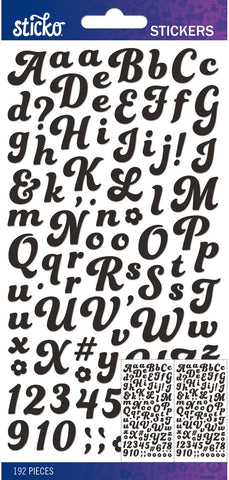 Sticko Alphabet Stickers Silver Poster