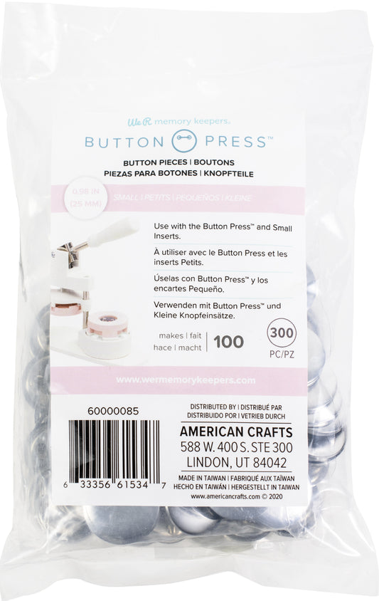American Crafts, We R Memory Keepers, Button Press Kit, Includes Button  Press, Cutting Inserts, Medium Circle Die, Medium Press Insert, 5 Buttons