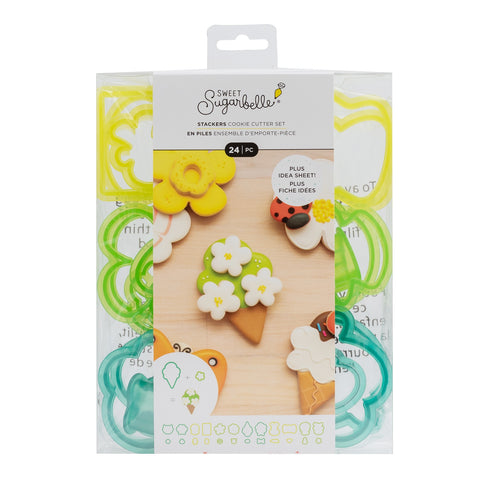 Sweet Sugarbelle Cookie Stencils and Stencil Snap Holder Frame - Patterns  for Decorating and Baking (8 Sheets) : : Home