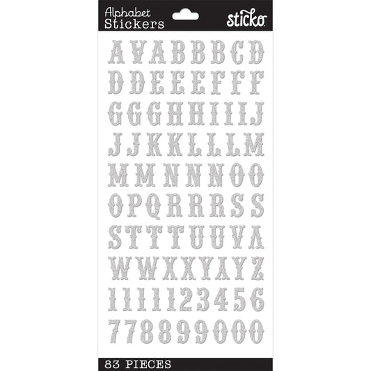 Sticko Iridescent Small Alphabet Stickers-Light Blue Player Pro