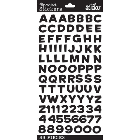 Sticko Alphabet Stickers Black Script Poster