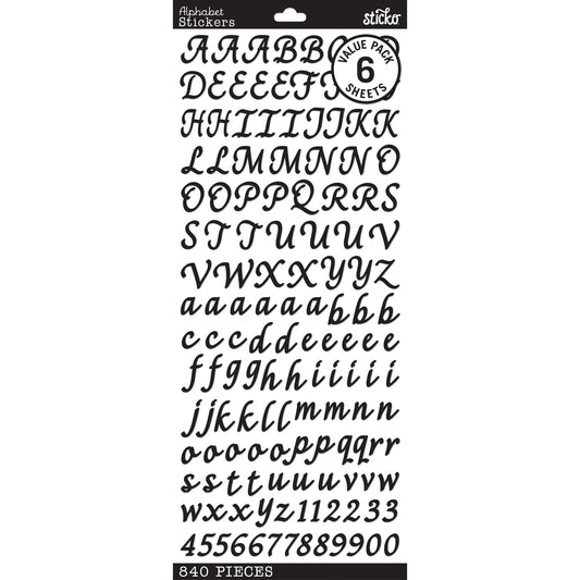Sticko XL Alphabet Stickers - Gold Glitter Futura Regular XL