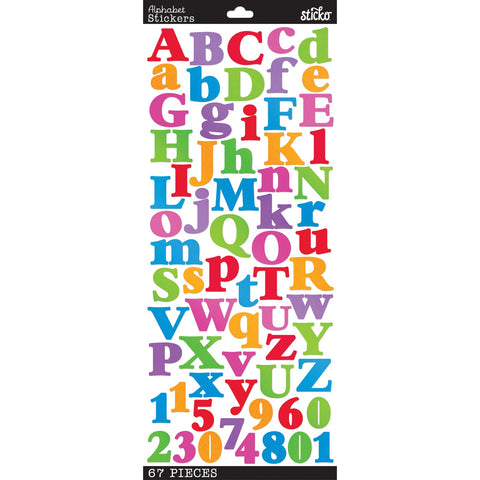 Sticko Iridescent Small Alphabet Stickers-Purple Futura - 015586991147