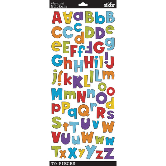 Sticko Colorful Funhouse ABC Alphabet Letter Stickers Planner Teacher  Scrapbook