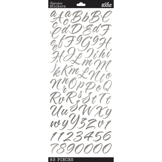 Sticko Alphabet Stickers-Black Brush Small – American Crafts