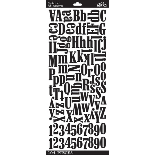 Sticko Alphabet Stickers White Poster