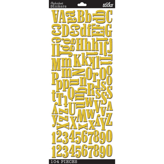 Sticko+Alphabet+Stickers+Poster+Board+XL+-+Gold+015586987607 for sale  online