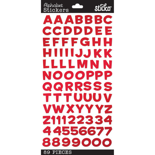 Sticko Alphabet Stickers-Red Marker Small – American Crafts