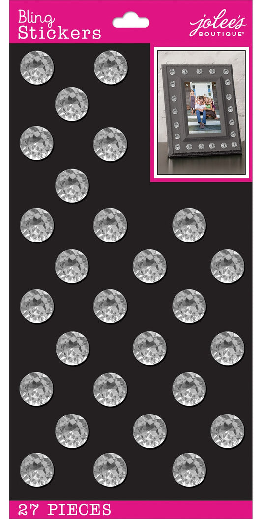 Jolee's Boutique All That Bling Adhesive Gems 24/Pkg-Black