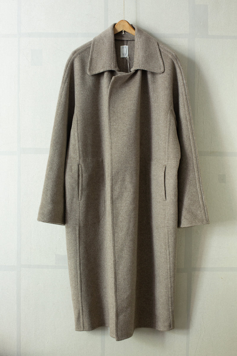 GREY DOUBLE FACE YAK COAT by seya. · Atelier Solarshop