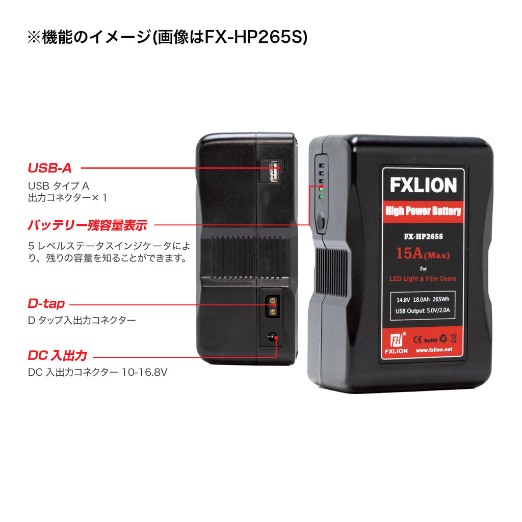 FXLION(エフエックスライオン) Vマウントリチウムイオンバッテリー