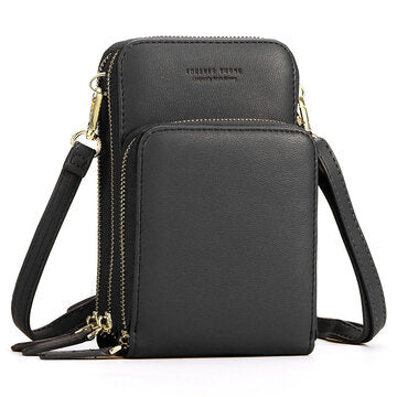 Women PU leather Clutch Bag Card Bag Phone Bag Crossbody Bag-SKUA17464