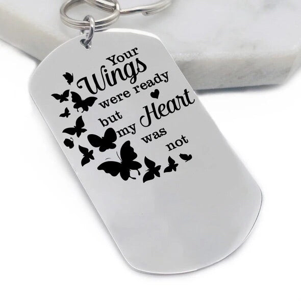 Engravable Silver and Black Keychain – Mefford Jewelers