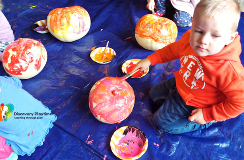 Sensory Painting Pumpkins