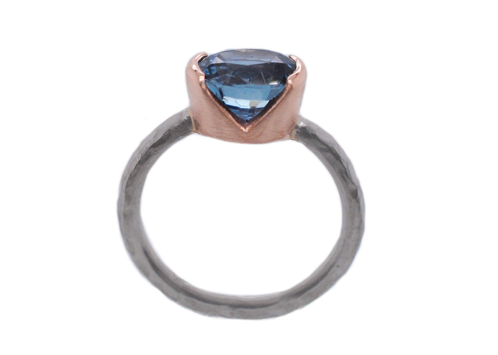 Handmade sapphire engagement ring
