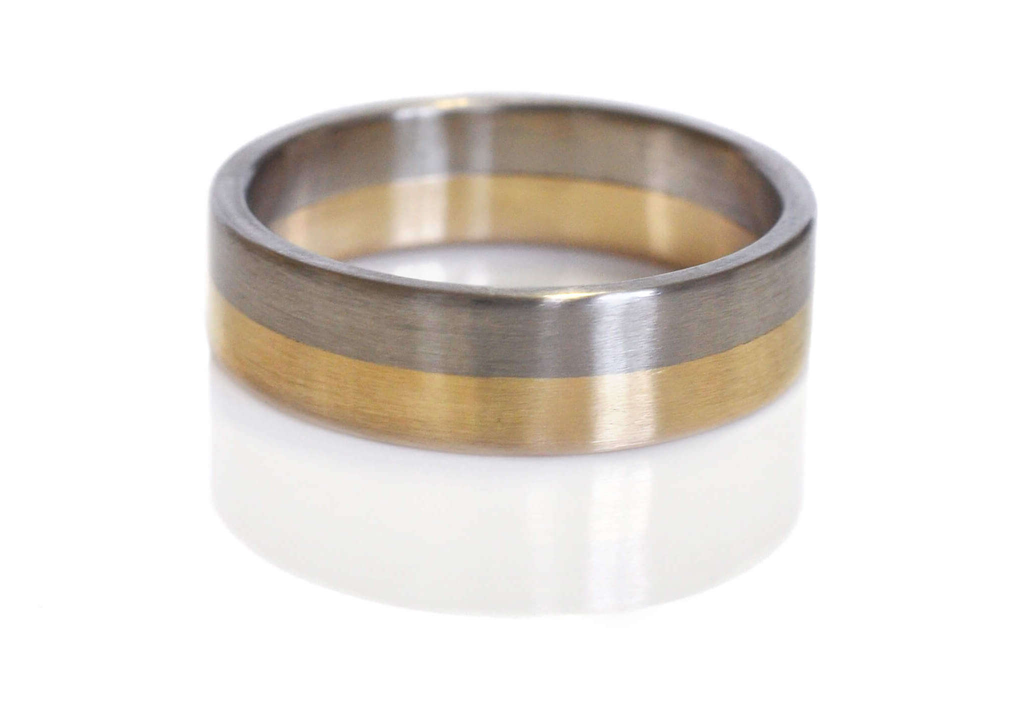 Yellow gold and palladium wedding band from EC Design Jewelry in Minneapolis, MN.