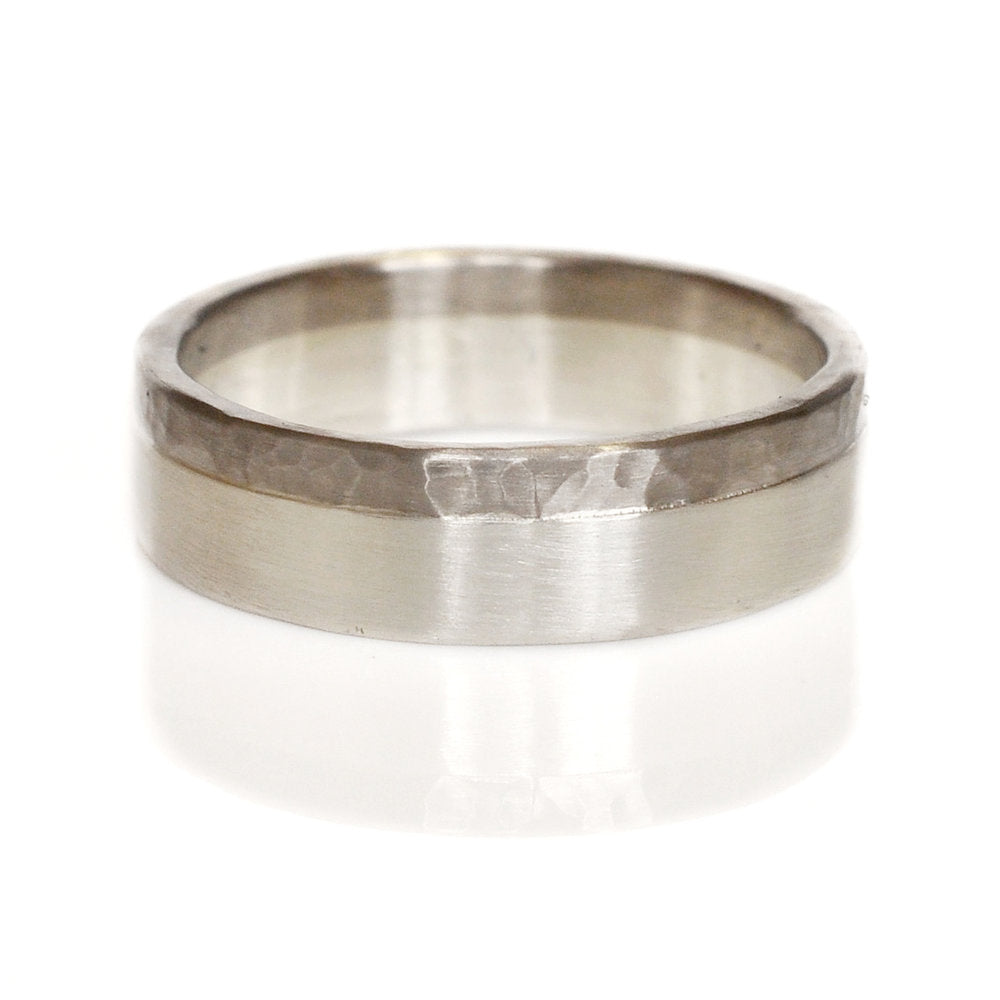 Men's Raw Diamond Cube and Palladium Ring - Element 79