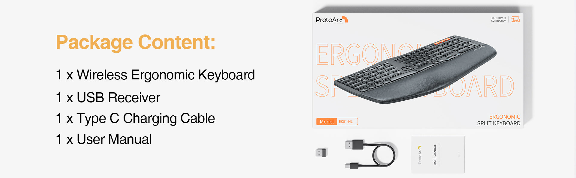 EK01-NL Ergonomic Split Keyboard