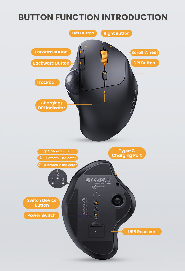 EM04 Trackball Mouse