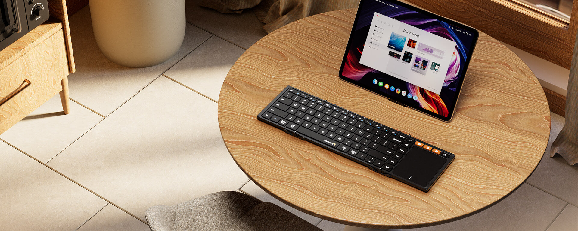 XK01 TP Foldable Bluetooth Keyboard with Touchpad