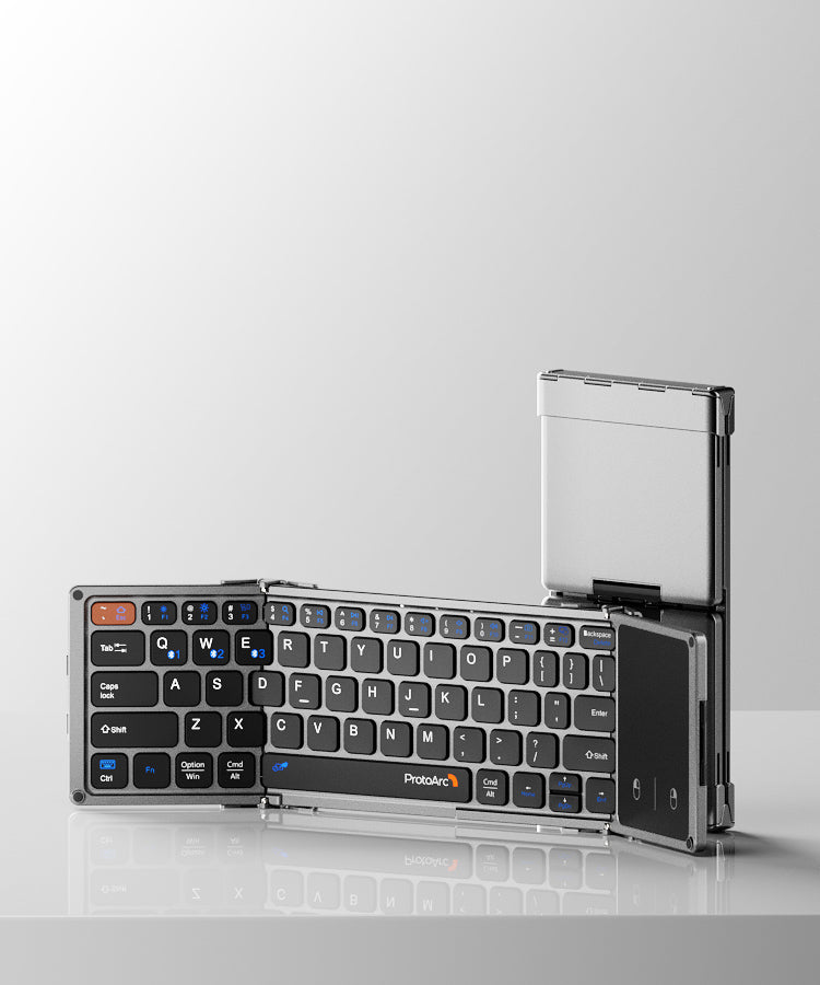 XK02 Foldable Bluetooth Keyboard with Touchpad